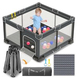 Gray Kids Playpen